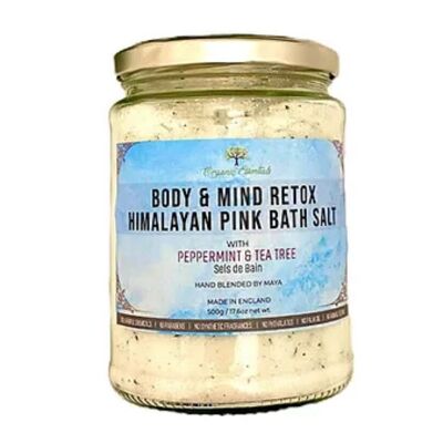 Body and Mind Retox Bath Salts with Peppermint & Organic Tea Tree Earthy Essential Oils
