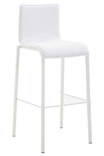 Tabouret de Bar Roncobello Cuir Artificiel Blanc 7x45cm 1