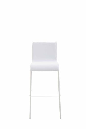 Songavazzo Tabouret de Bar Cuir Artificiel Blanc 7x45cm 2