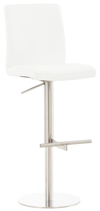 Tabouret de Bar Verdellino Cuir Artificiel Blanc 17x49cm 1