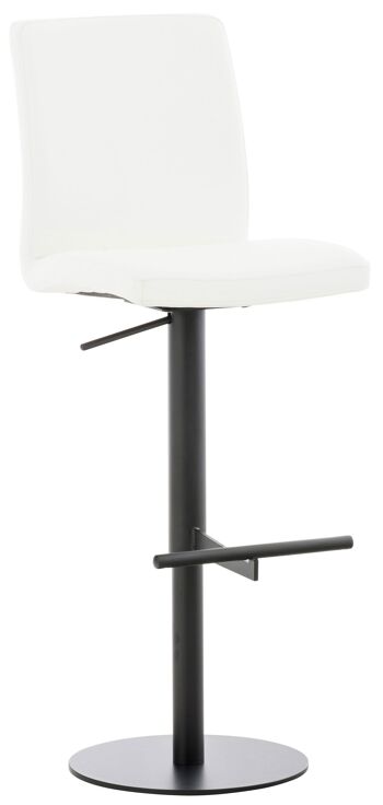 Vighignolo Tabouret de Bar Cuir Artificiel Blanc 17x49cm 1