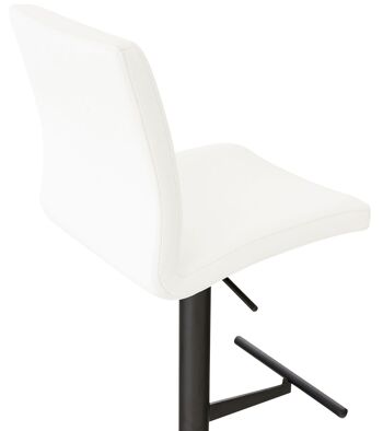 Vighignolo Tabouret de Bar Cuir Artificiel Blanc 17x49cm 3