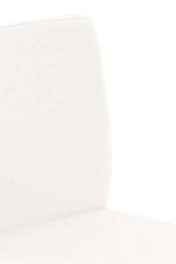 Villadosia Tabouret de Bar Tissu Blanc 17x49cm 5