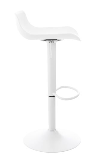 Barbaresco Tabouret de Bar Plastique Blanc 6x44cm 3