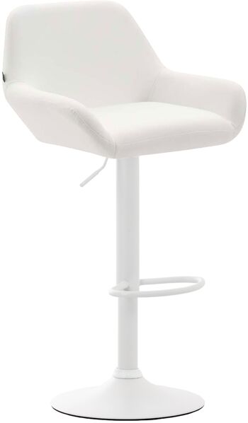 Tabouret de Bar Caltignaga Cuir Artificiel Blanc 7x52cm 1