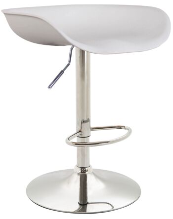 Cercenasco Tabouret de Bar Plastique Blanc 5x43cm 1