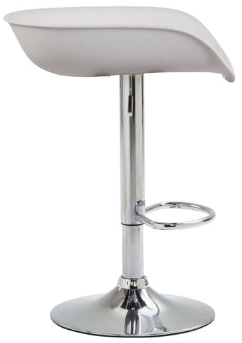 Cercenasco Tabouret de Bar Plastique Blanc 5x43cm 2