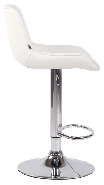 Tabouret de Bar Cortemilia Cuir Artificiel Blanc 8x50cm 2