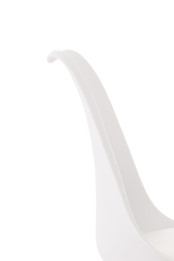 Crocemosso Tabouret de Bar Plastique Blanc 6x50cm 3