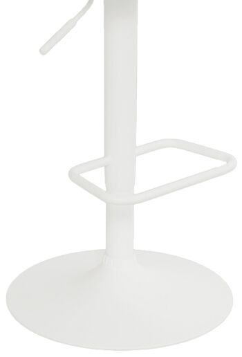 Tabouret de Bar Germagnano Cuir Artificiel Blanc 7x52cm 3