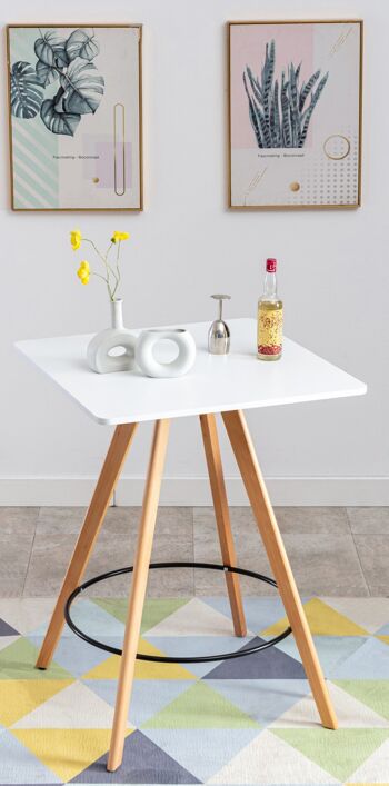 Table de Bar Massarotta Blanc 12x80cm 4