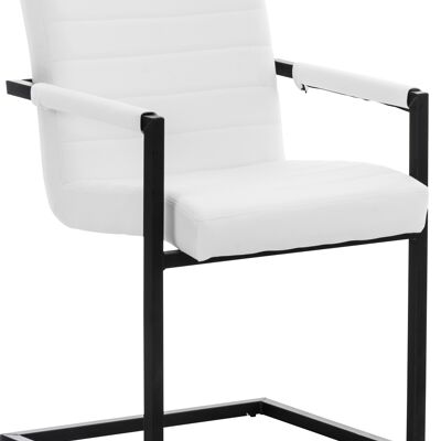 Moncalieri Bezoekersstoel Kunstleer Wit 9x63cm