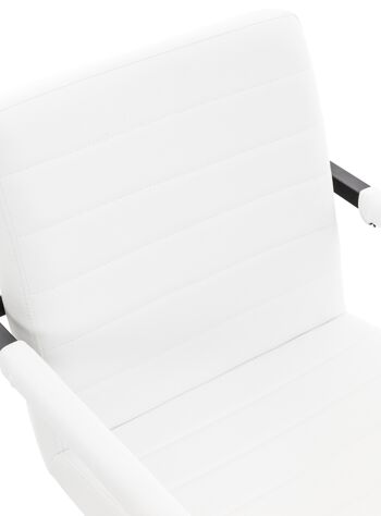 Moncalieri Chaise Visiteur Cuir Artificiel Blanc 9x63cm 5