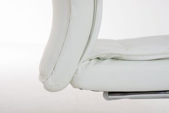 Moncestino Chaise Visiteur Cuir Artificiel Blanc 10x60cm 5