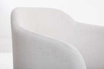 Monesiglio Chaise Visiteur Tissu Blanc 10x46cm 3