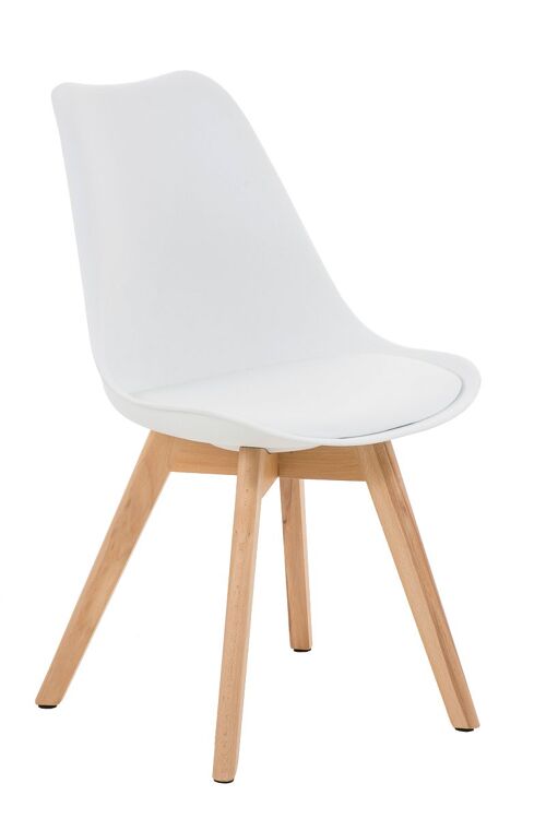 Mongardino Bezoekersstoel Kunstleer Wit 5x41cm