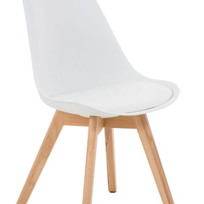 Mongardino Bezoekersstoel Kunstleer Wit 5x41cm