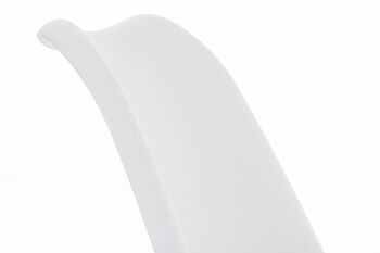Pallanzeno Chaise Visiteur Cuir Artificiel Blanc 5x41cm 4