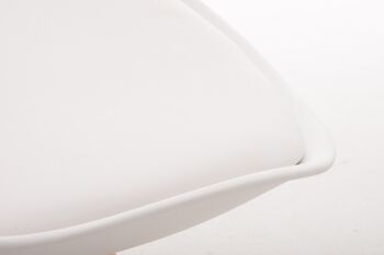 Pocapaglia Chaise Visiteur Cuir Artificiel Blanc 5x59cm 5