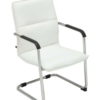 Polonghera Bezoekersstoel Kunstleer Wit 8x60cm