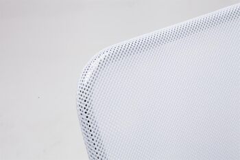 Pontestura Chaise visiteur Tissu Blanc 9x56cm 4