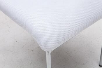 Pontestura Chaise visiteur Tissu Blanc 9x56cm 6