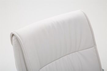 Quargnento Chaise visiteur Cuir artificiel Blanc 13x66cm 5