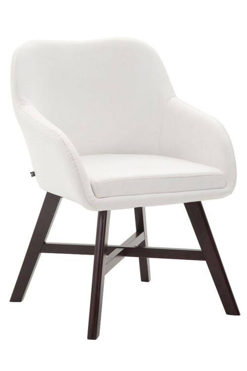 Quattordio Bezoekersstoel Kunstleer Wit 10x55cm
