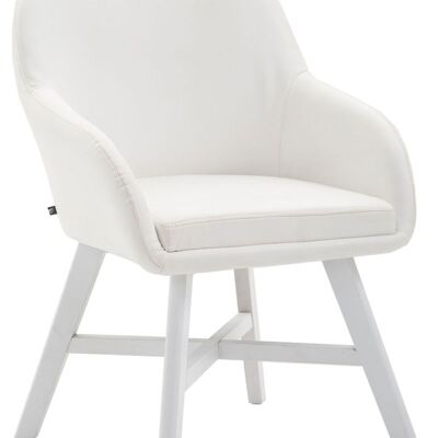 Roccabruna Bezoekersstoel Kunstleer Wit 10x55cm