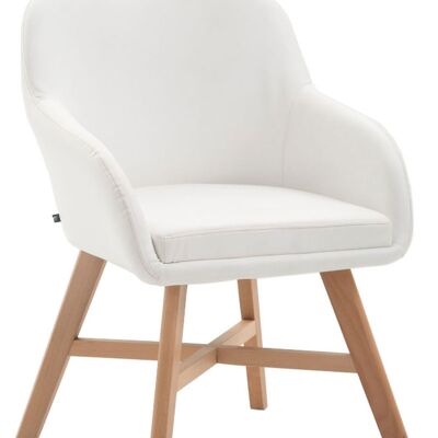 Roccavione Bezoekersstoel Kunstleer Wit 10x55cm