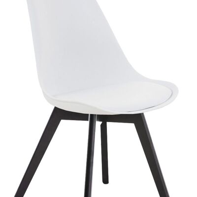 Savigliano Bezoekersstoel Kunstleer Wit 5x41cm
