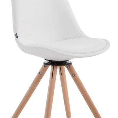 Scarnafigi Bezoekersstoel Kunstleer Wit 6x56cm