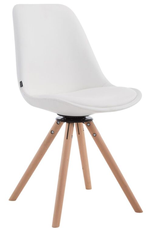 Sillavengo Bezoekersstoel Kunstleer Wit 6x56cm