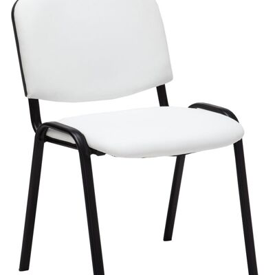 Tavagnasco Bezoekersstoel Kunstleer Wit 4x53cm