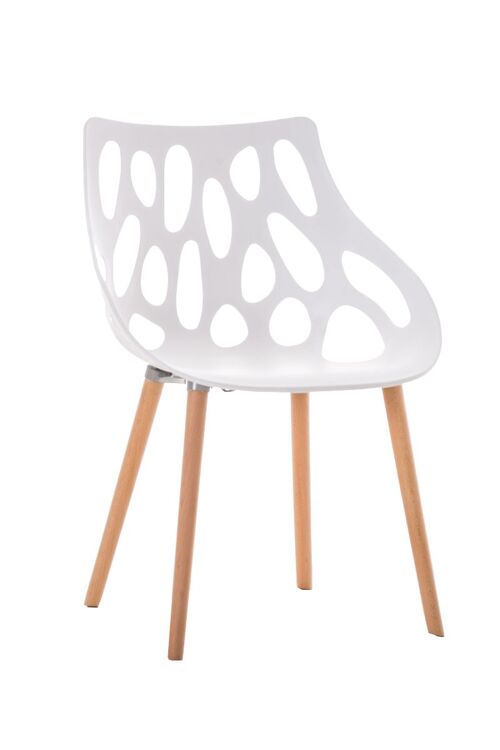 Domusnovas Bezoekersstoel Plastic Wit 5x58cm