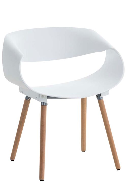 Luogosanto Bezoekersstoel Plastic Wit 7x55cm