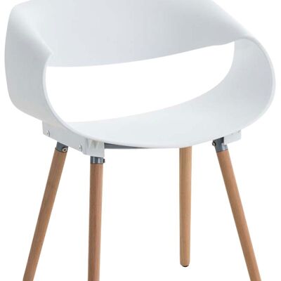 Luogosanto Bezoekersstoel Plastic Wit 7x55cm