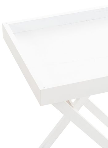 Pabillonis Table d'appoint Blanc 2x39cm 4