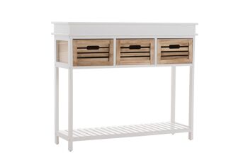 Pittulongu Table d'appoint Blanc 16x32cm 1