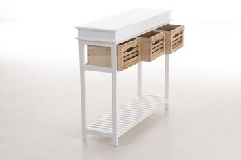 Pittulongu Table d'appoint Blanc 16x32cm 3