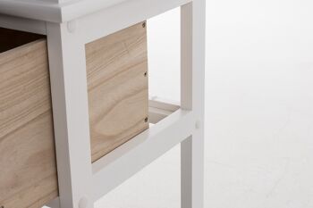 Pittulongu Table d'appoint Blanc 16x32cm 8