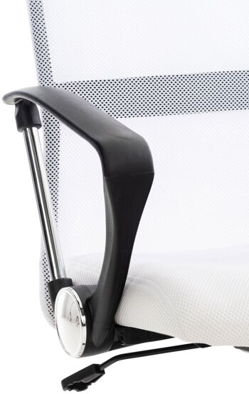 Colbuccaro Chaise de Bureau Cuir Artificiel Blanc 15x53cm 5