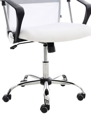 Colbuccaro Chaise de Bureau Cuir Artificiel Blanc 15x53cm 7