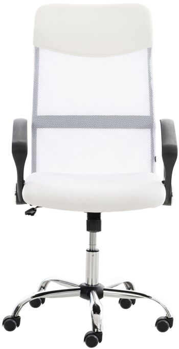 Colbuccaro Chaise de Bureau Cuir Artificiel Blanc 15x53cm 8