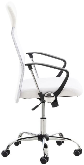 Colbuccaro Chaise de Bureau Cuir Artificiel Blanc 15x53cm 9