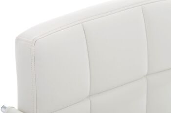 Chaise de Bureau Corridonia Cuir Artificiel Blanc 10x46cm 3