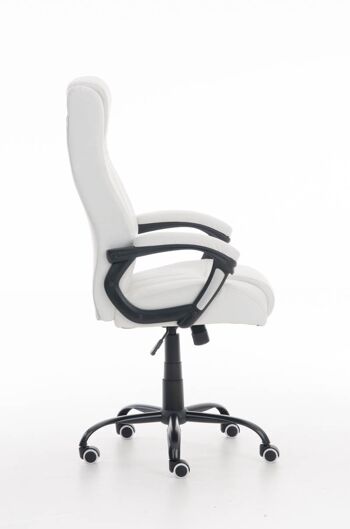 Cossignano Chaise de Bureau Similicuir Blanc 17x65cm 2