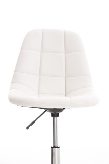 Morrovalle Chaise de Bureau Similicuir Blanc 8x55cm 5