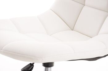 Morrovalle Chaise de Bureau Similicuir Blanc 8x55cm 6