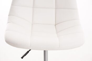 Morrovalle Chaise de Bureau Similicuir Blanc 8x55cm 8